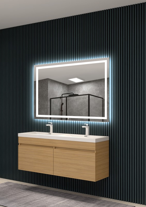 Espejo de baño Led redondo - Retroiluminado por LED con IRC >80